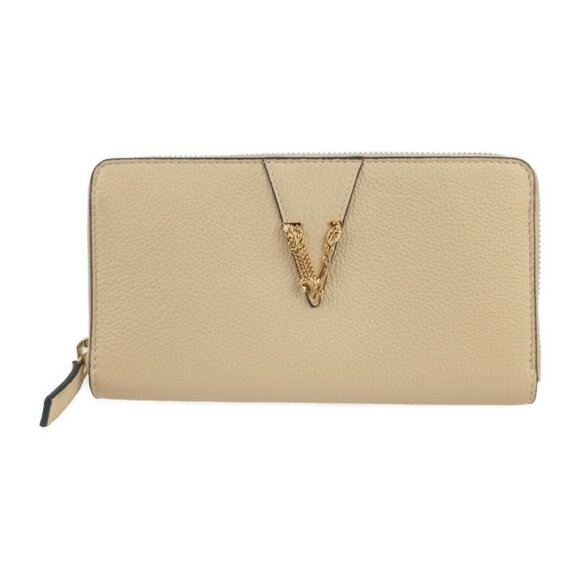 VERSACE Beige Leather Wallet - Picture 1 of 9